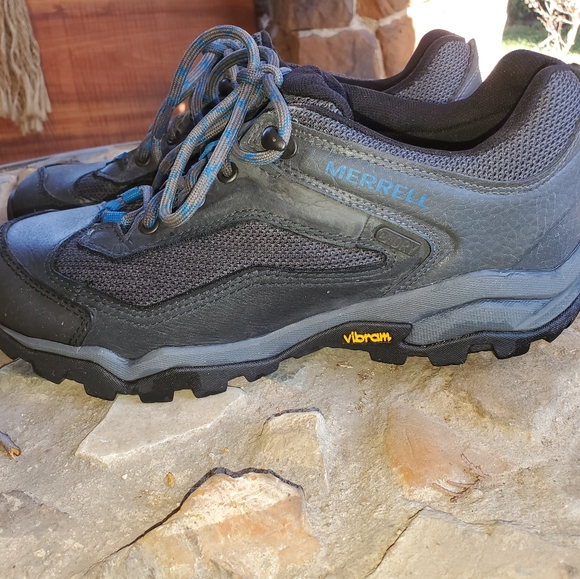 Mens Merrell grey/blue accent hiking shoes size 8 - Picture 5 of 7